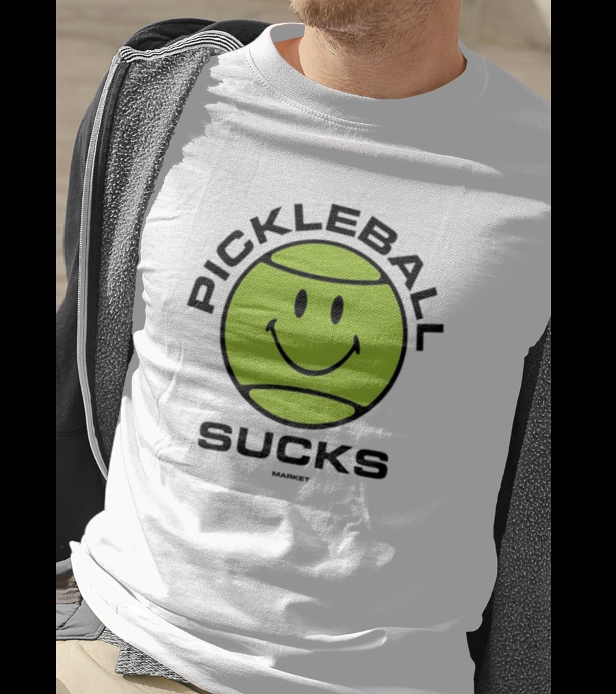 Marketstudios Smiley Pickleball Sucks T-Shirt