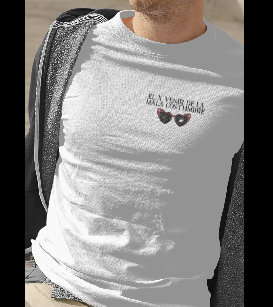 EL X Venir De La Mala Costumbre Red Heart Sunglasses T-Shirt