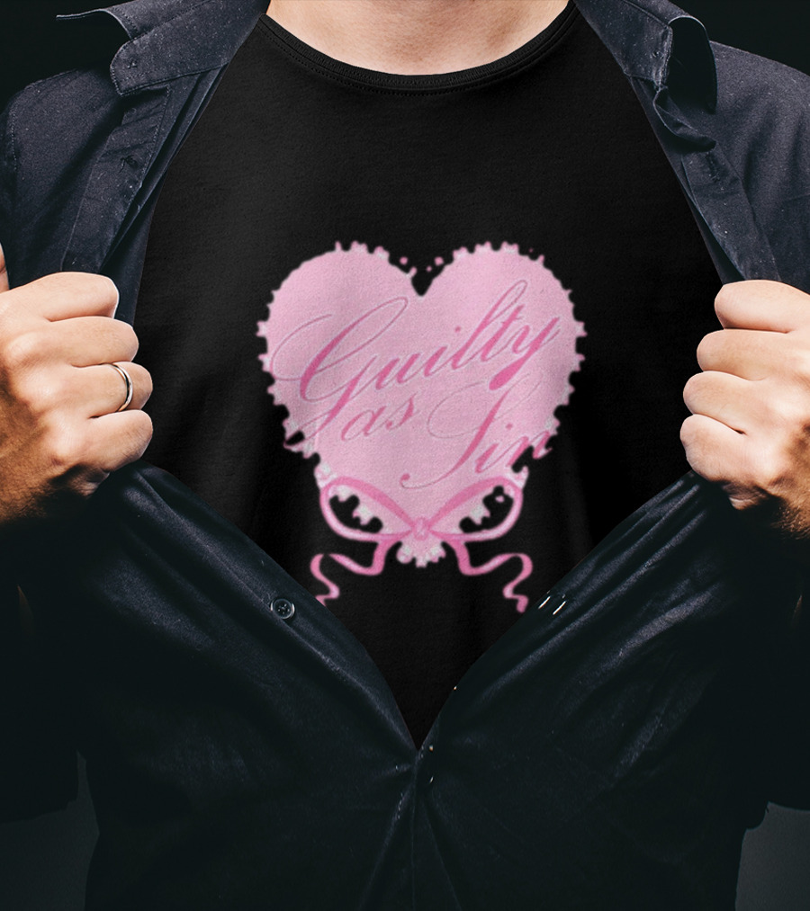 Guilty As Sin Pink Heart T-Shirt