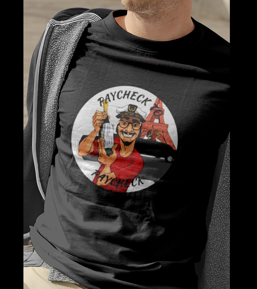 Paycheck To Paycheck Eiffel Tower Celebration With Champagne And Limo T-Shirt