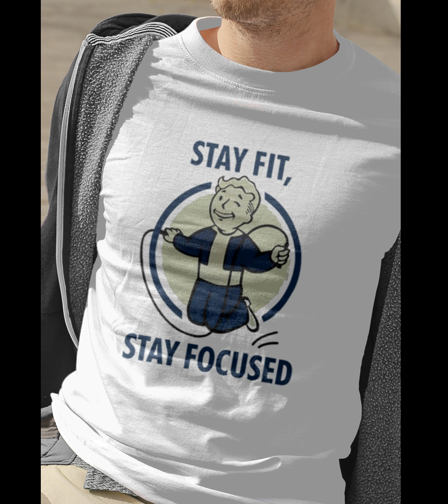 Stay Fit Stay Focused Jump Rope Vault Boy T-Shirt