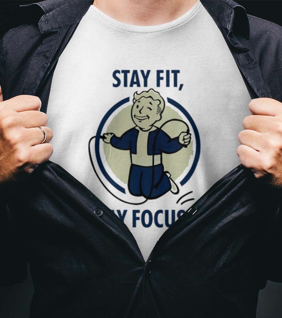 Stay Fit Stay Focused Jump Rope Vault Boy T-Shirt