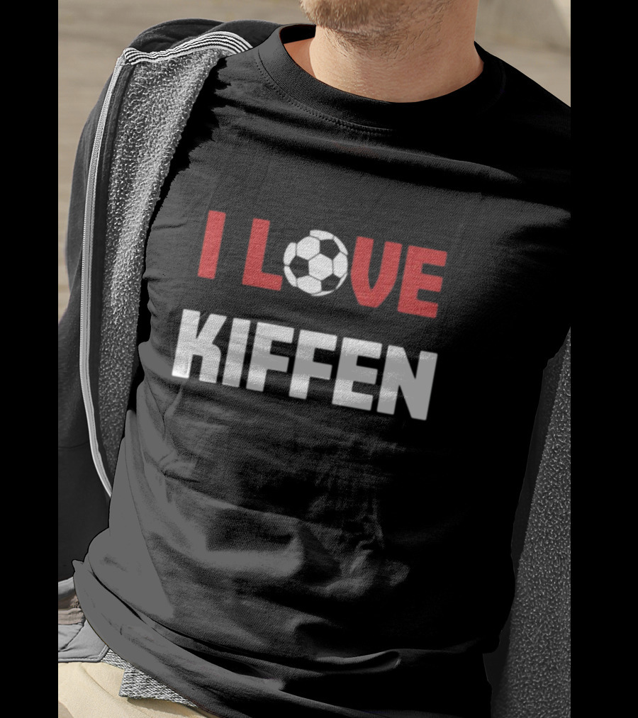 I Love Kiffen Soccer Ball Text T-Shirt