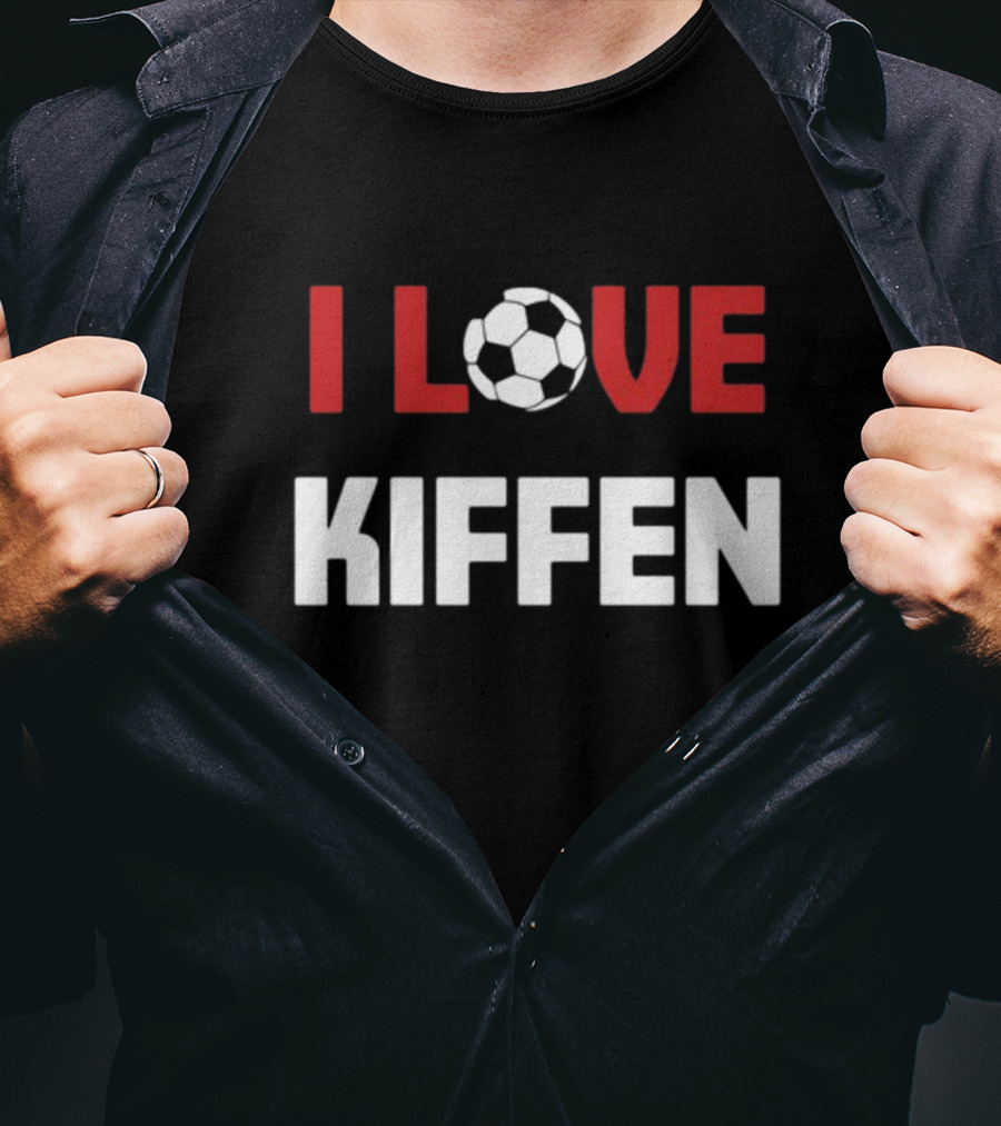 I Love Kiffen Soccer Ball Text T-Shirt
