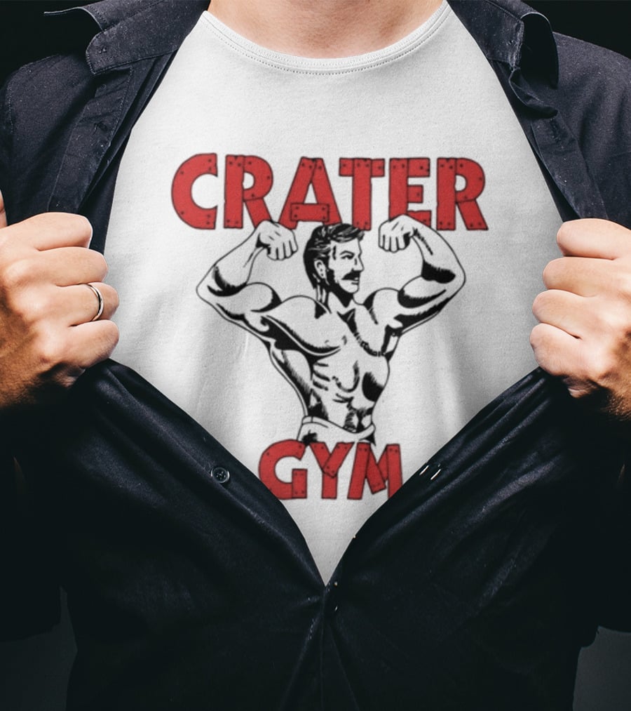 A24films Crater Gym Staff Bodybuilder Flexing T-Shirt