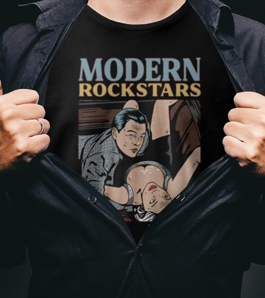 Modern Rockstars Wall Street Scandal Pop Art Aesthetic T-Shirt