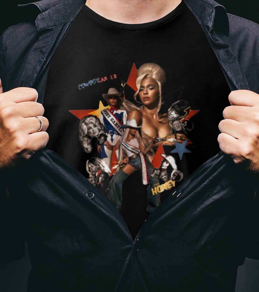 Aiden Prince Cowboy Carter Beyonce Honey Act II T-Shirt
