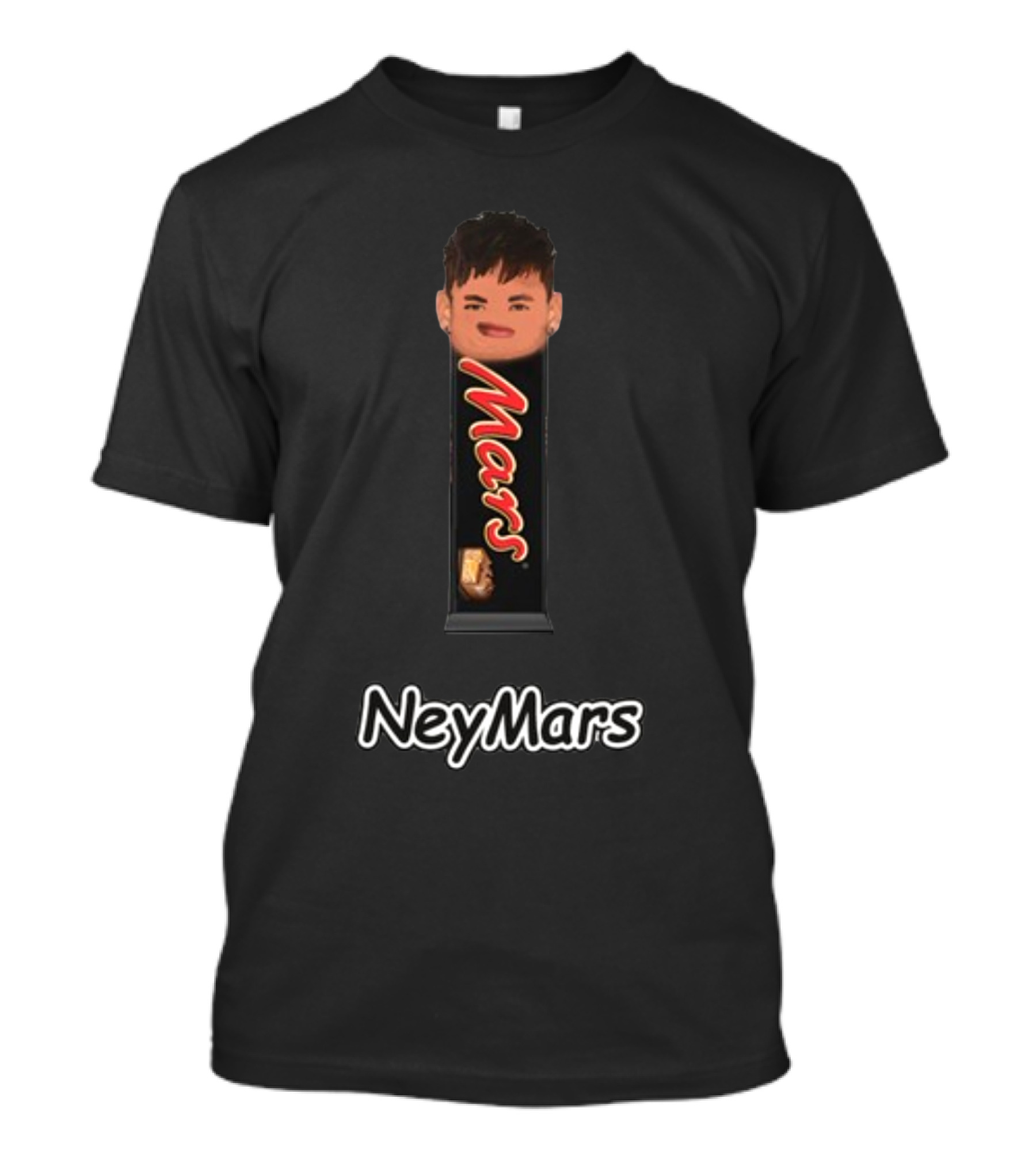 NeyMars Mars Candy Wrapper Neymar Head Edgy T-Shirt