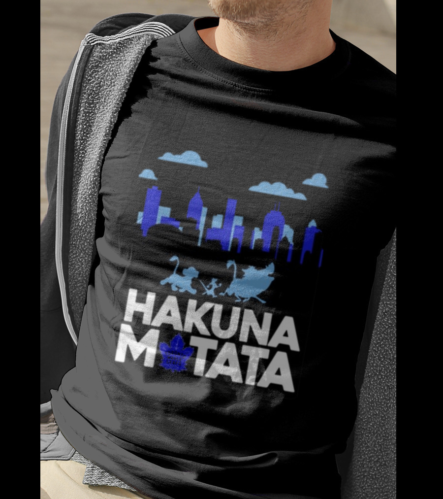 Hakuna Matata Toronto Skyline With Characters Toronto Maple Leafs T-Shirt