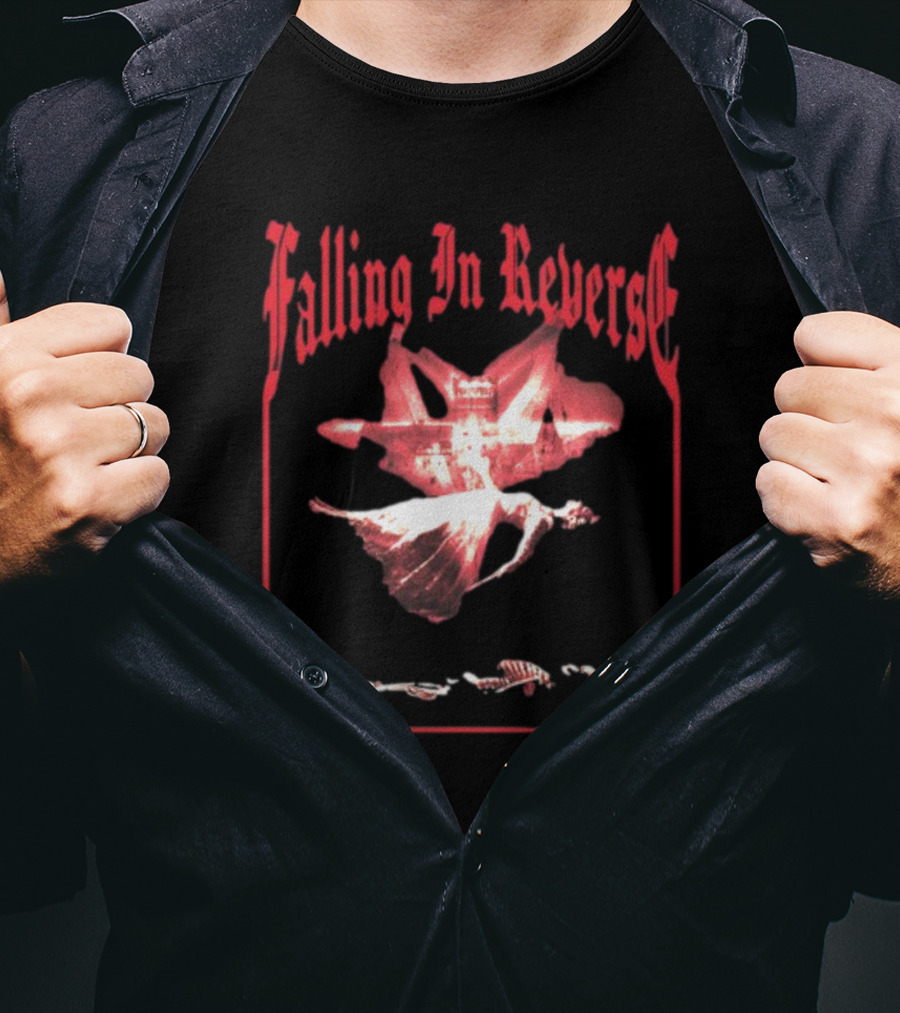 Falling In Reverse Floating Skeleton And Angel T-Shirt