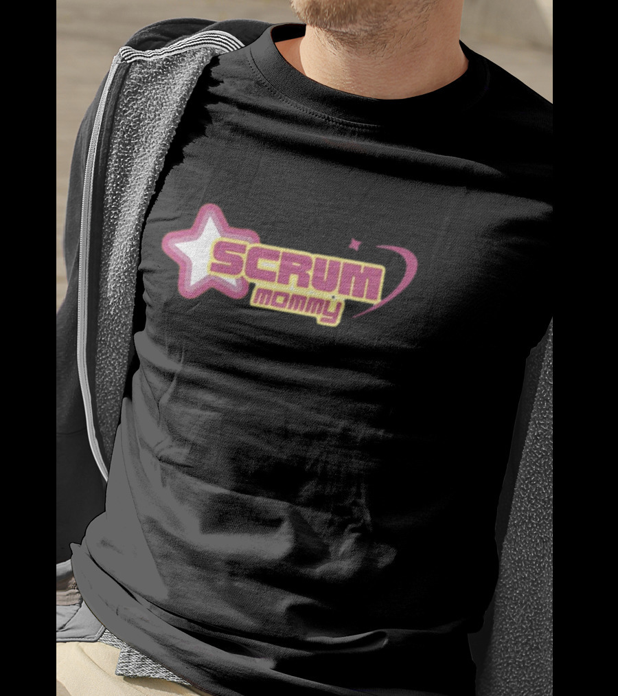 SCRUM Mommy Star Logo Pink And Yellow T-Shirt