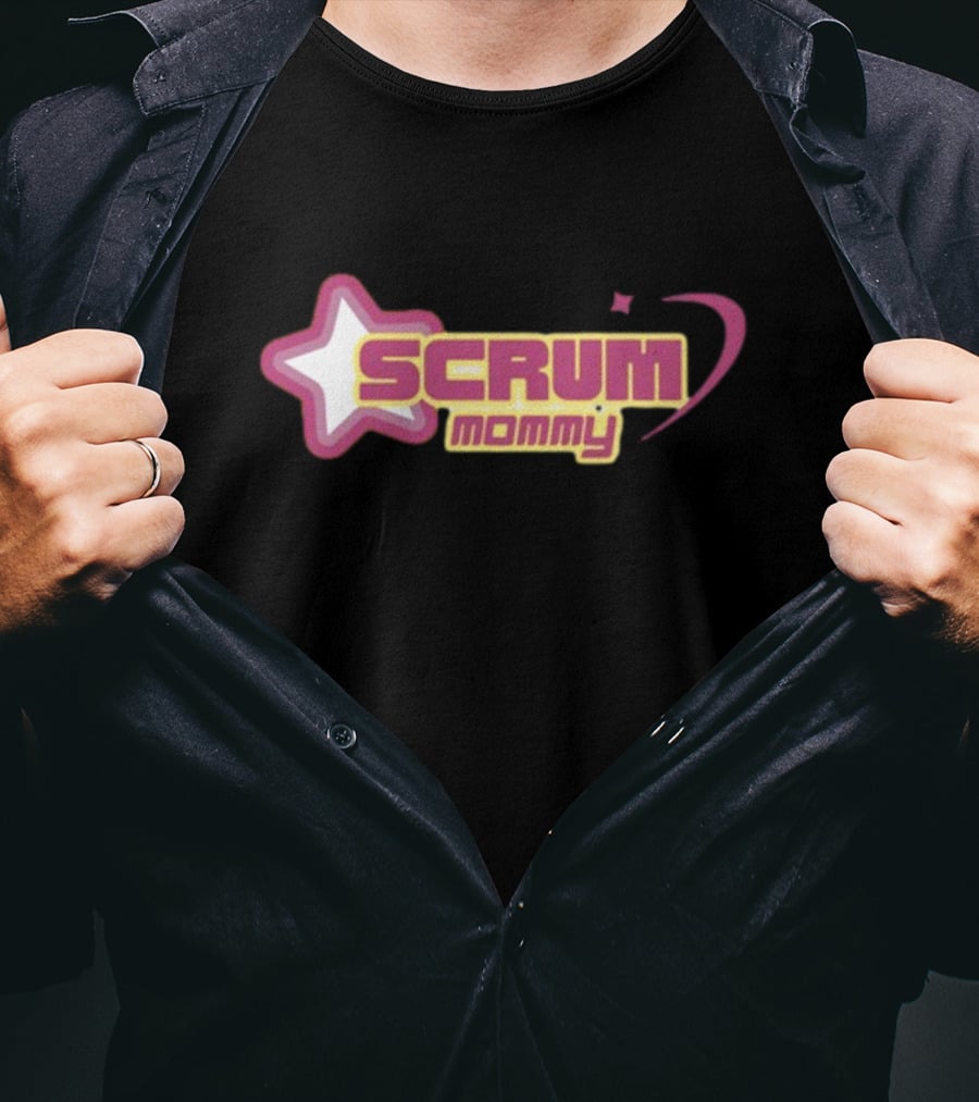 SCRUM Mommy Star Logo Pink And Yellow T-Shirt