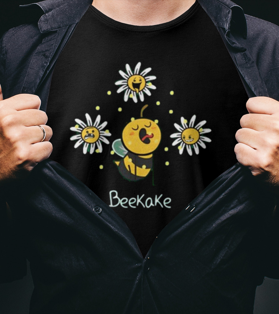 Spring Limited Beekake Singing Bee With Happy Flowers T-Shirt