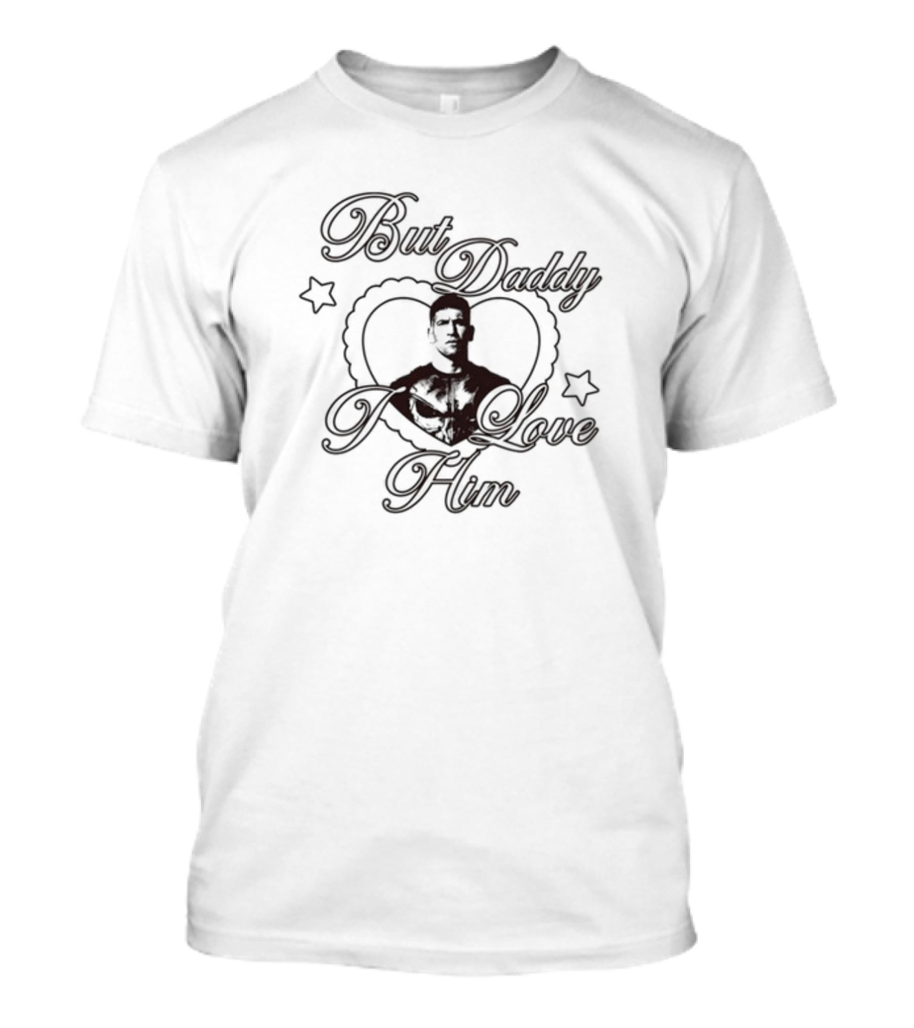 Embercases But Daddy I Love Him Frank Castle Heart Stars T-Shirt
