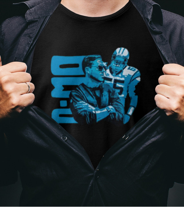 D-Mo Dan Morgan 55 Carolina Panthers Dave Canales Football Duo T-Shirt