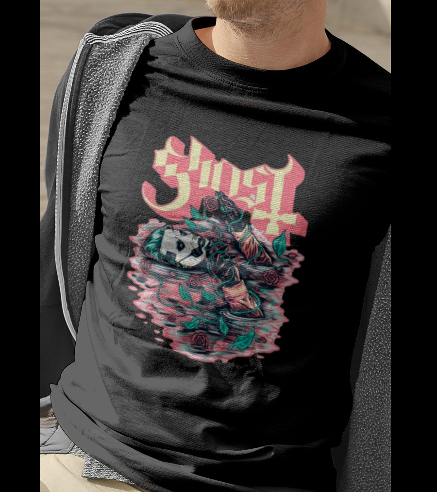 Ghost Submerged With Roses Valentine T-Shirt