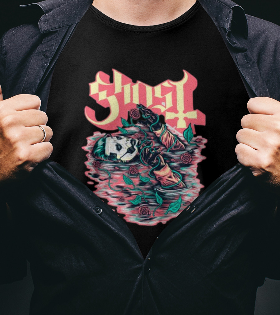 Ghost Submerged With Roses Valentine T-Shirt