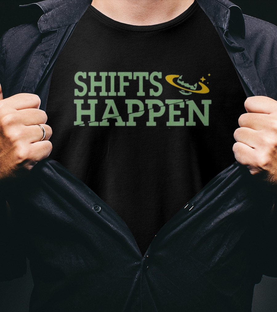 Good Morning Tapes Shifts Happen Planetary Orbit T-Shirt