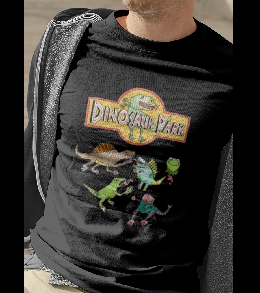 Webworm Dinosaur Park Cartoon Dinosaurs Fun T-Shirt