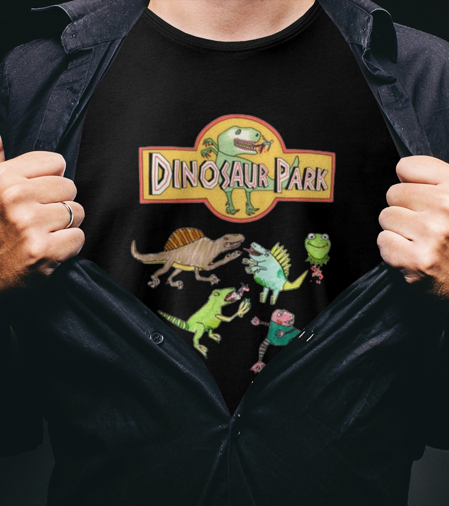 Webworm Dinosaur Park Cartoon Dinosaurs Fun T-Shirt