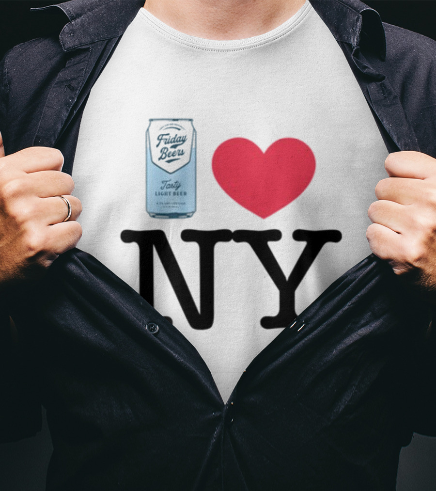Friday Beers Tasty Light Beer I Love NY T-Shirt