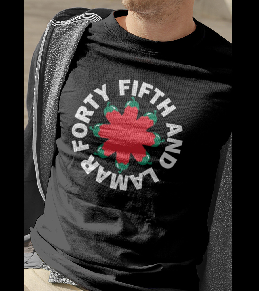 Forty Fifth And Lamar Red Green Starburst T-Shirt