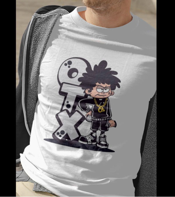 OTX Only Tha Xlcusive Cartoon Character With Chain T-Shirt