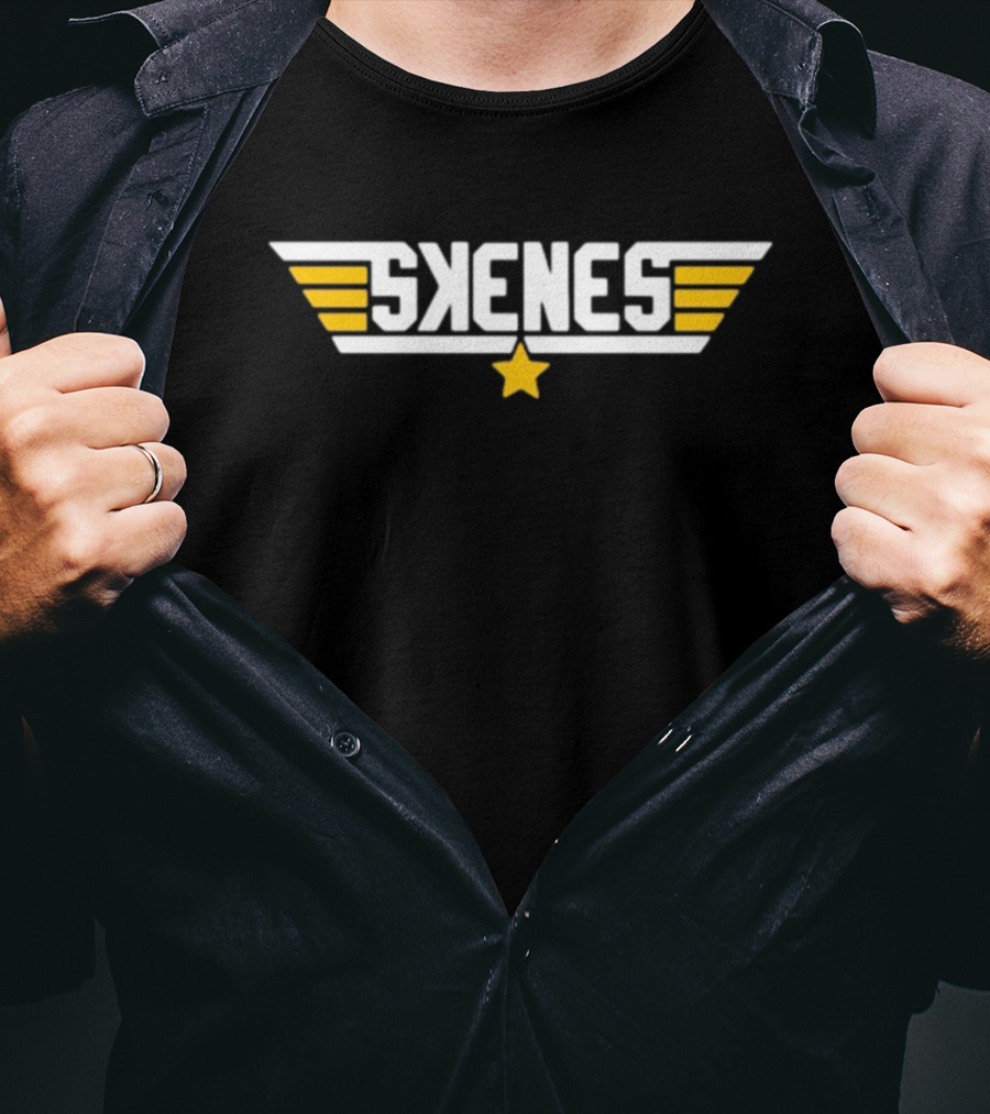 Pgh Skenes Top Gun Winged Logo Star T-Shirt