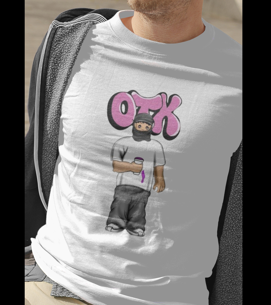 OTK Ski Mask Character With Coffee Cup T-Shirt