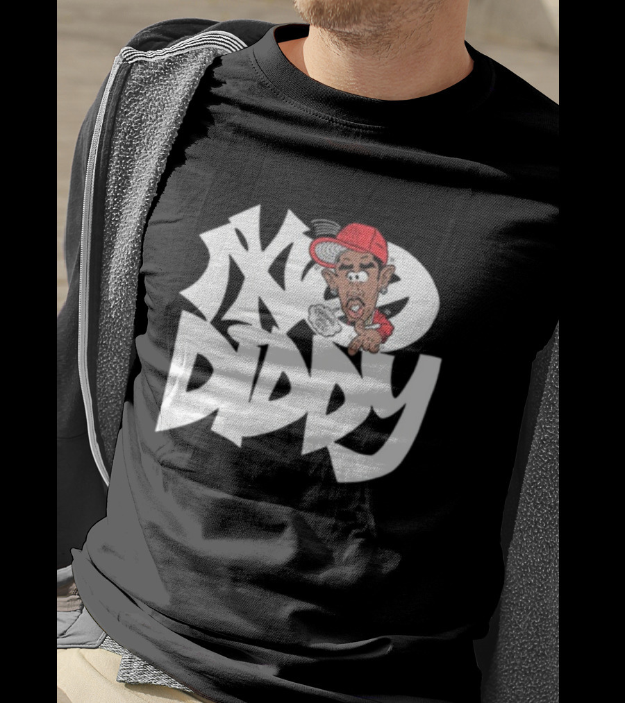 Bad Boy Red Cap Diddy With Graffiti Style Text And Cartoon Character T-Shirt