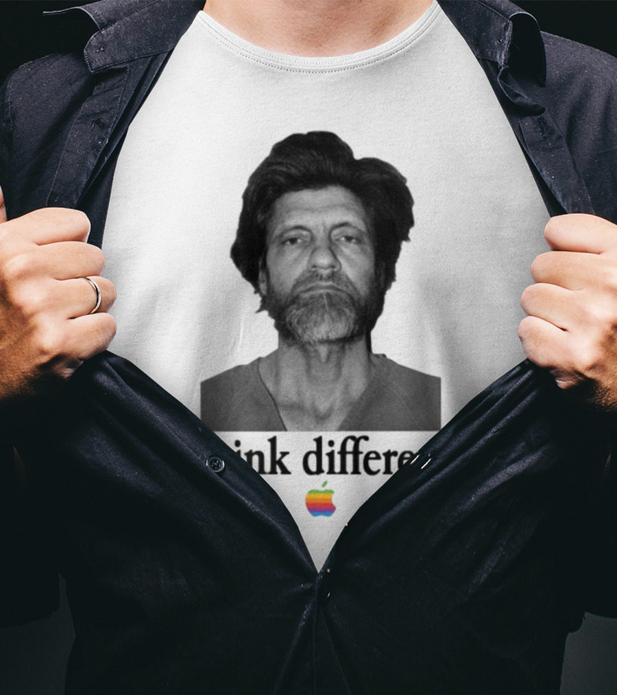Uncle Ted Think Different Apple Parody With Rainbow T-Shirt