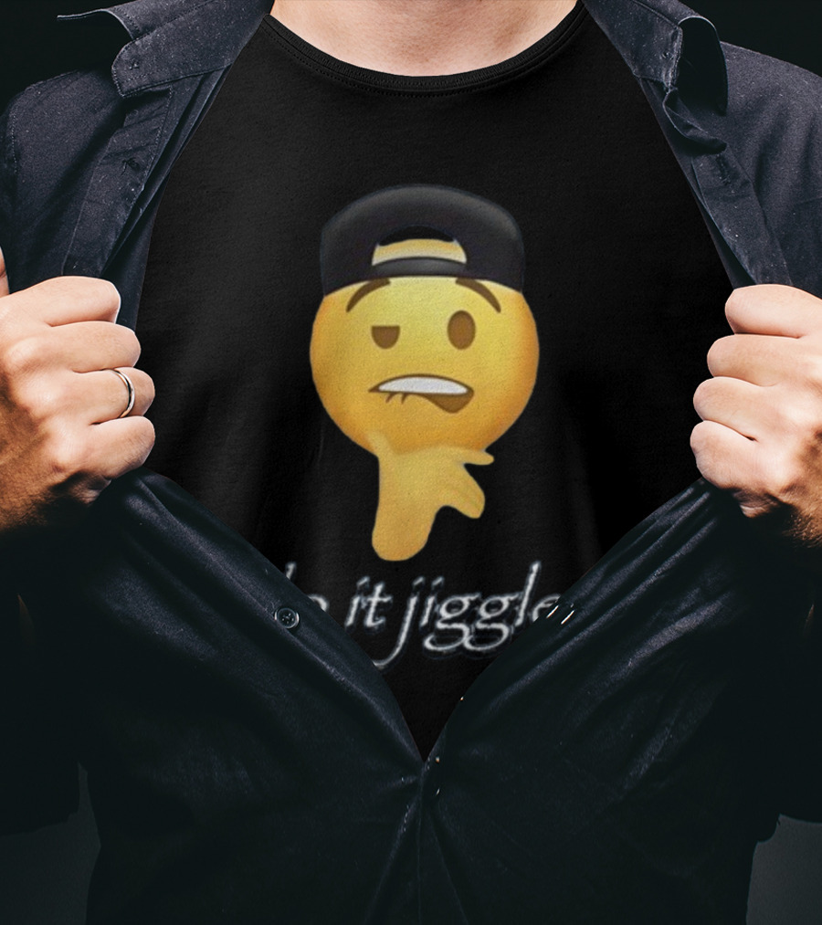 Do It Jiggle Emoji With Backwards Baseball Cap T-Shirt