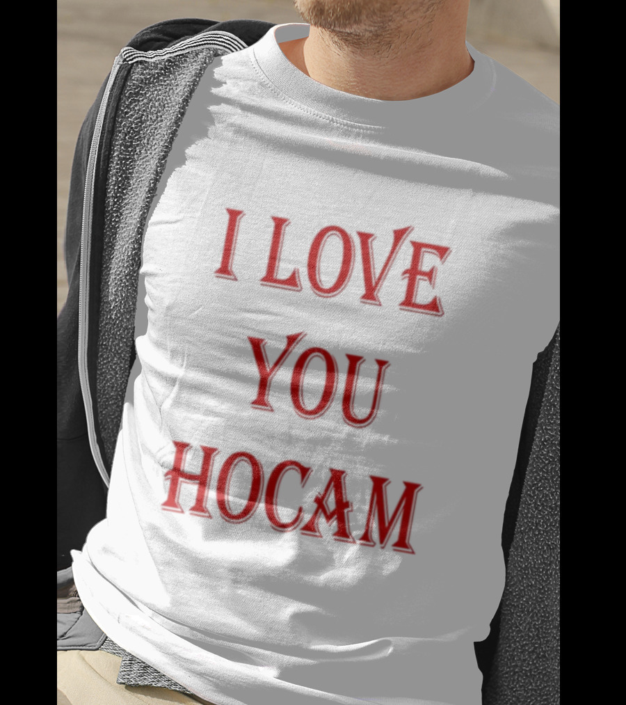 I Love You Hocam Vintage Horror Inspired Font T-Shirt