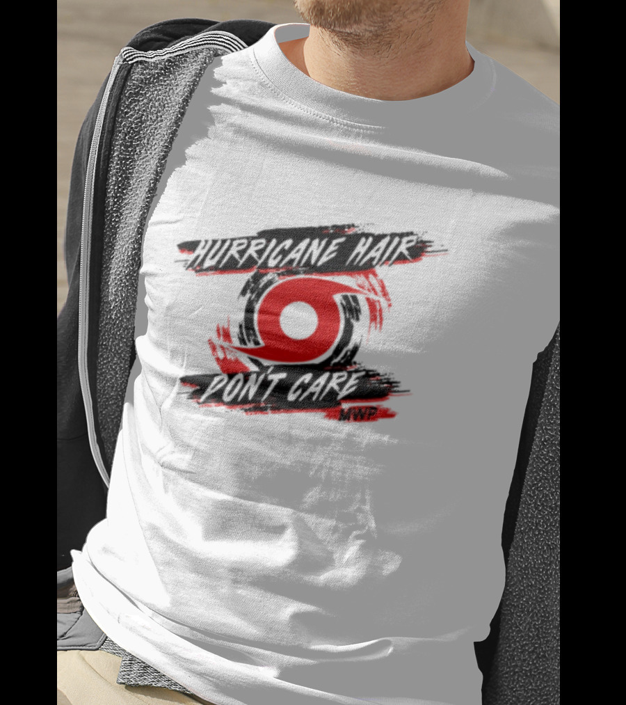 Mike's Weather Page Hurricane Hair Don't Care MWP Red Cyclone T-Shirt