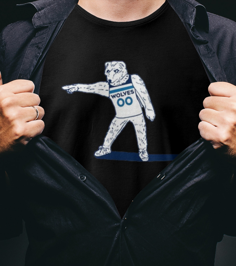 Wolves 00 Basketball Mascot Posing T-Shirt
