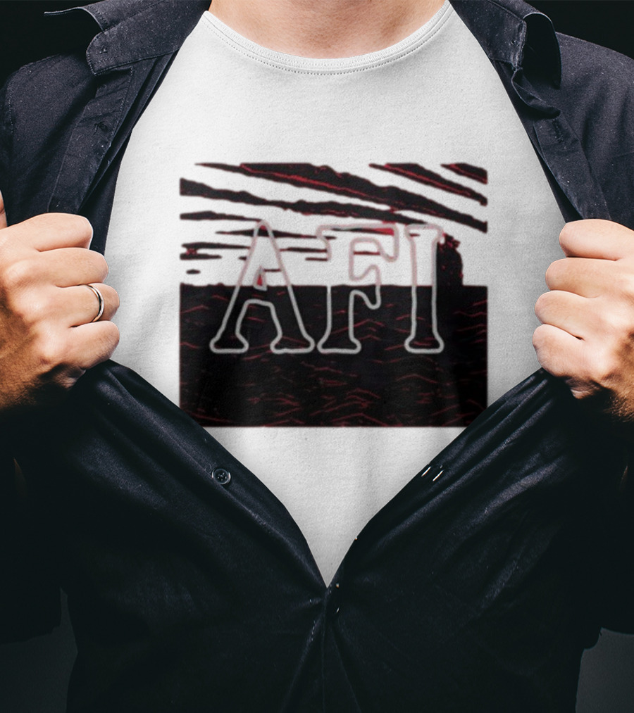 Afireinside AFI Black Sails Striped T-Shirt