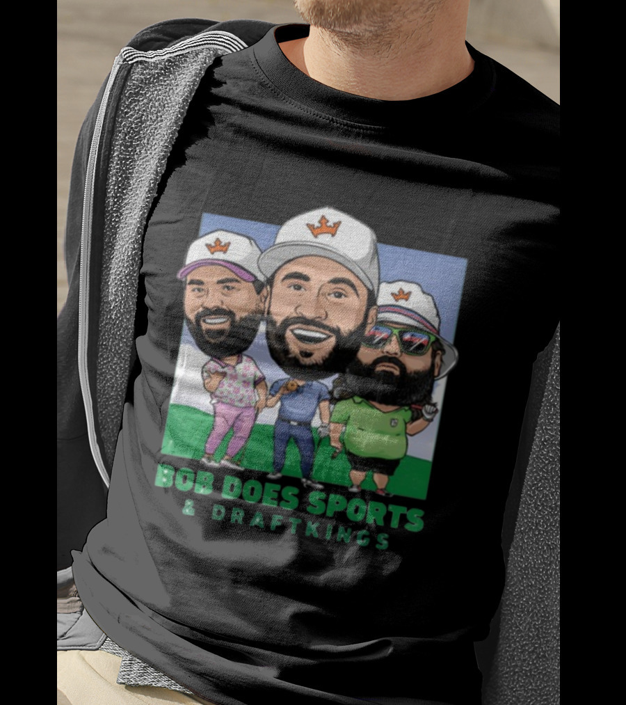 Bob Does Sports And DraftKings Golf Cartoon Collaboration T-Shirt
