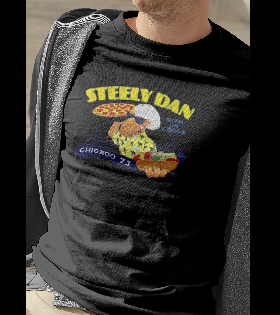 Steely Dan With Jim Croce Pizza Chef Chicago 73 T-Shirt