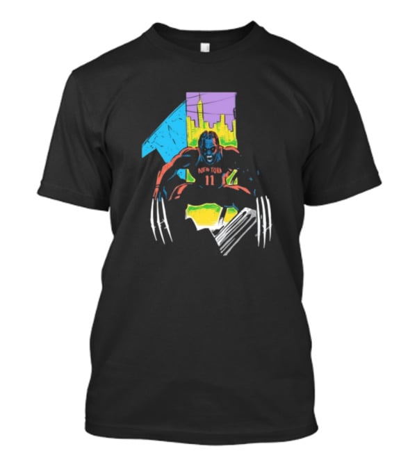New York Wolverine Brunson Basketball Claws Skyline T-Shirt