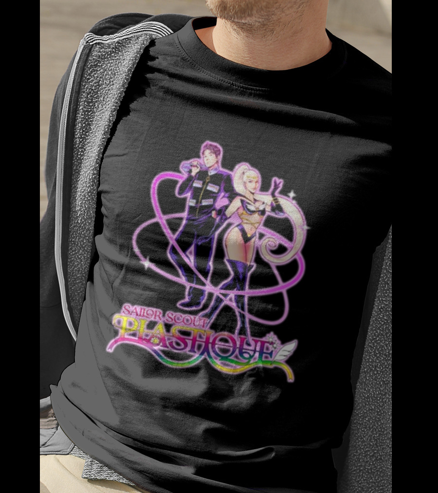 Sailor Scout Plashole Neon Anime Duo T-Shirt