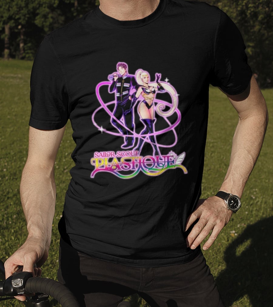 Sailor Scout Plashole Neon Anime Duo T-Shirt