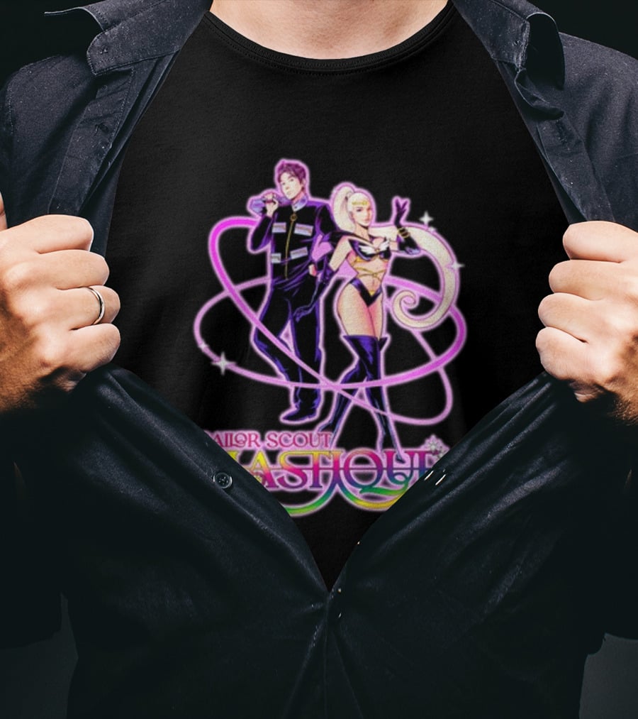 Sailor Scout Plashole Neon Anime Duo T-Shirt