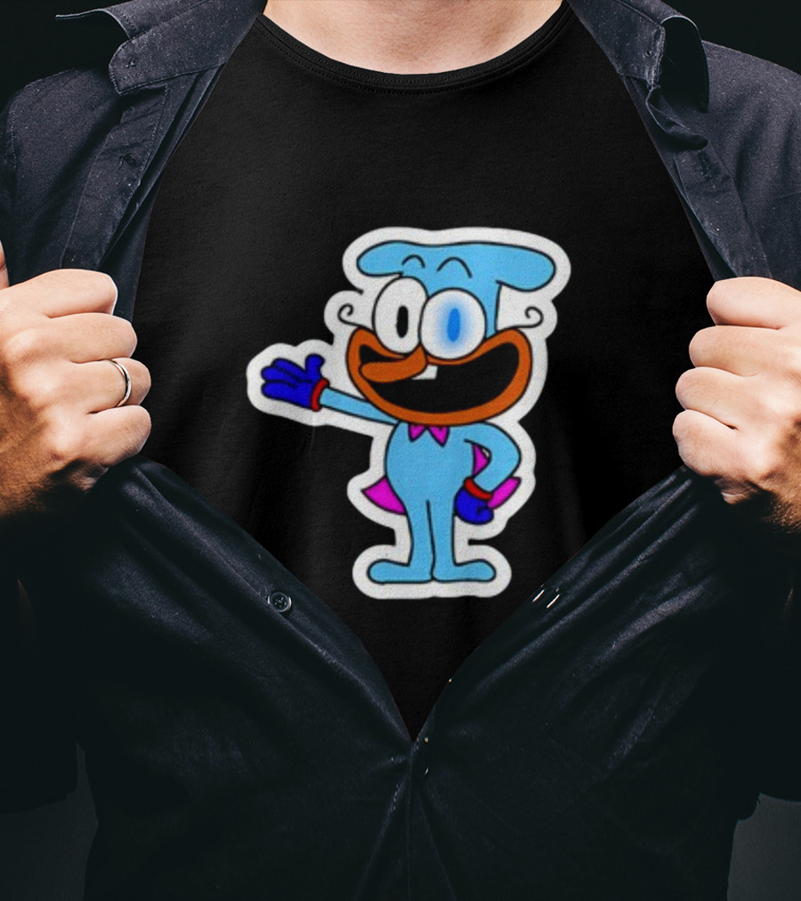 Soomlarr The Doise Animated Character With Blue Outfit And Orange Face T-Shirt