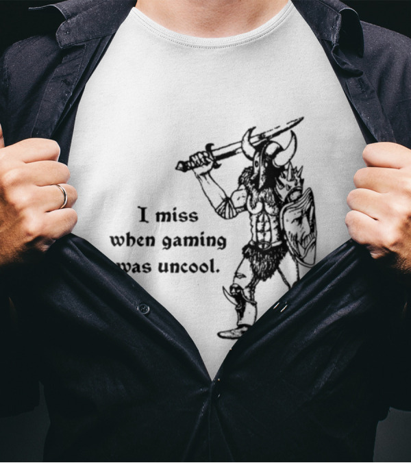 Hyperborean Heretic I Miss When Gaming Was Uncool Barbarian Warrior Vintage Nostalgia T-Shirt