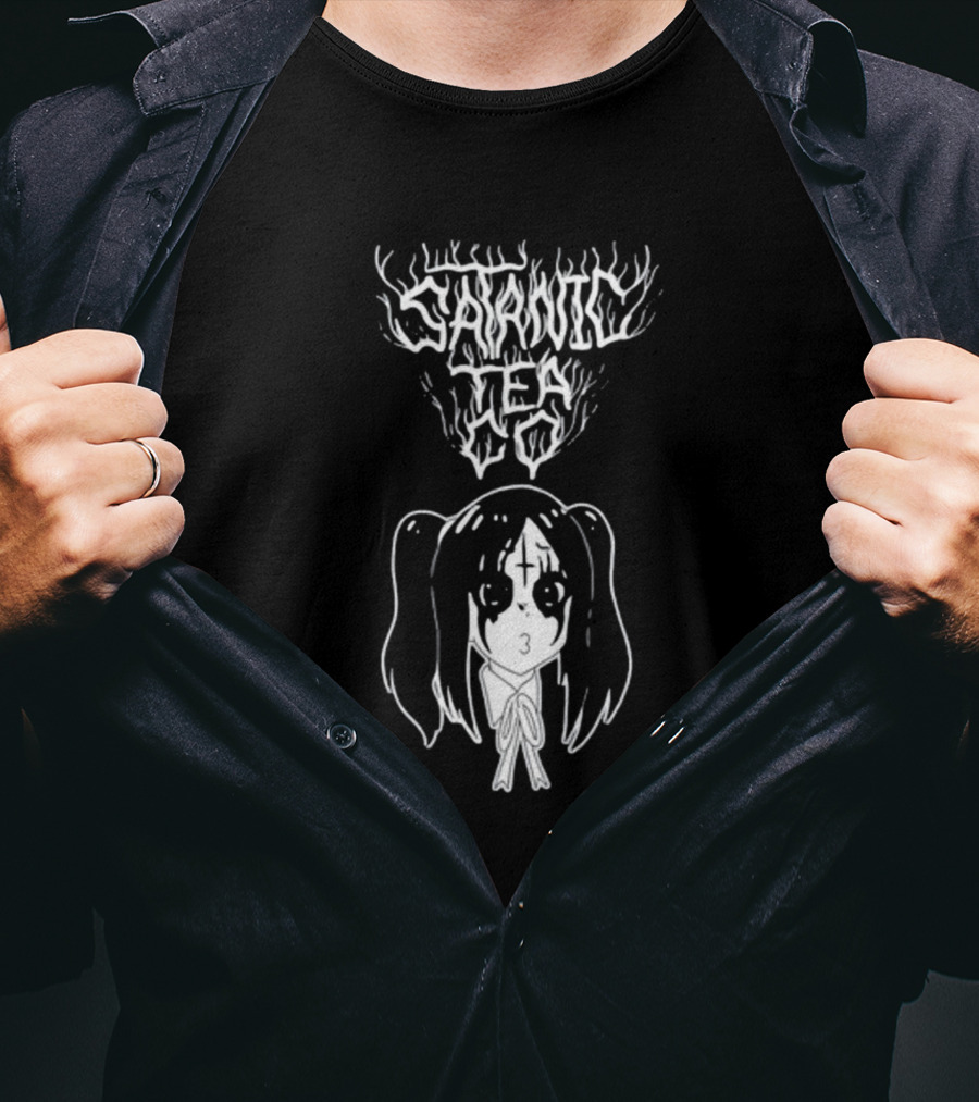 Satanic Tea Co Dead Steeper Manga Goth Girl T-Shirt