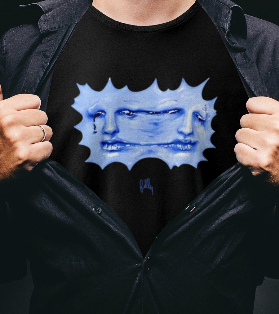 Felly Sun Liquid Blue Faces T-Shirt