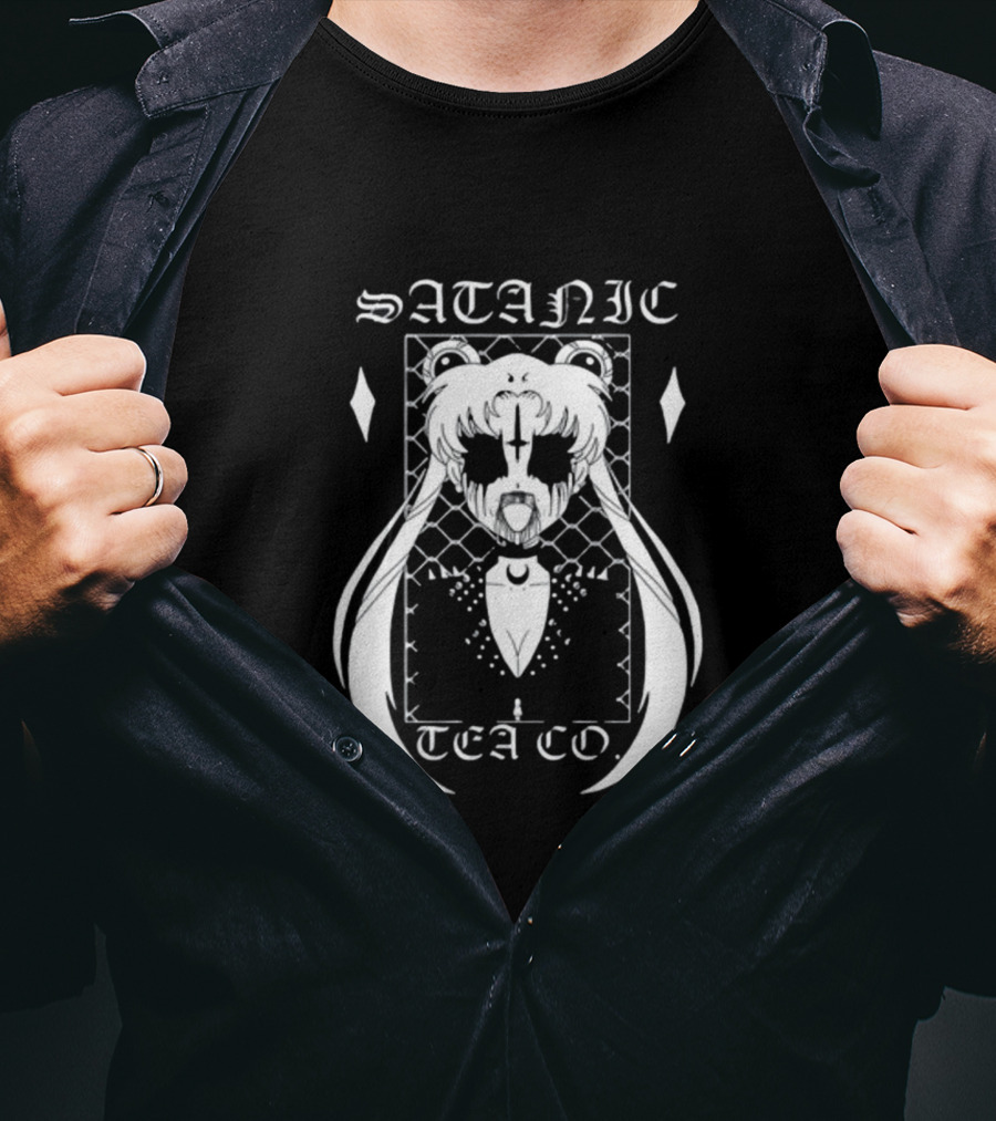 Satanic Tea Co Black Metal Sailor Moon T-Shirt