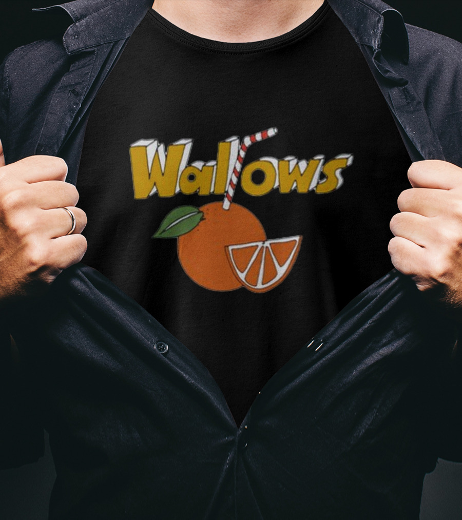 Wallows Orange Juice Stripe Straw T-Shirt