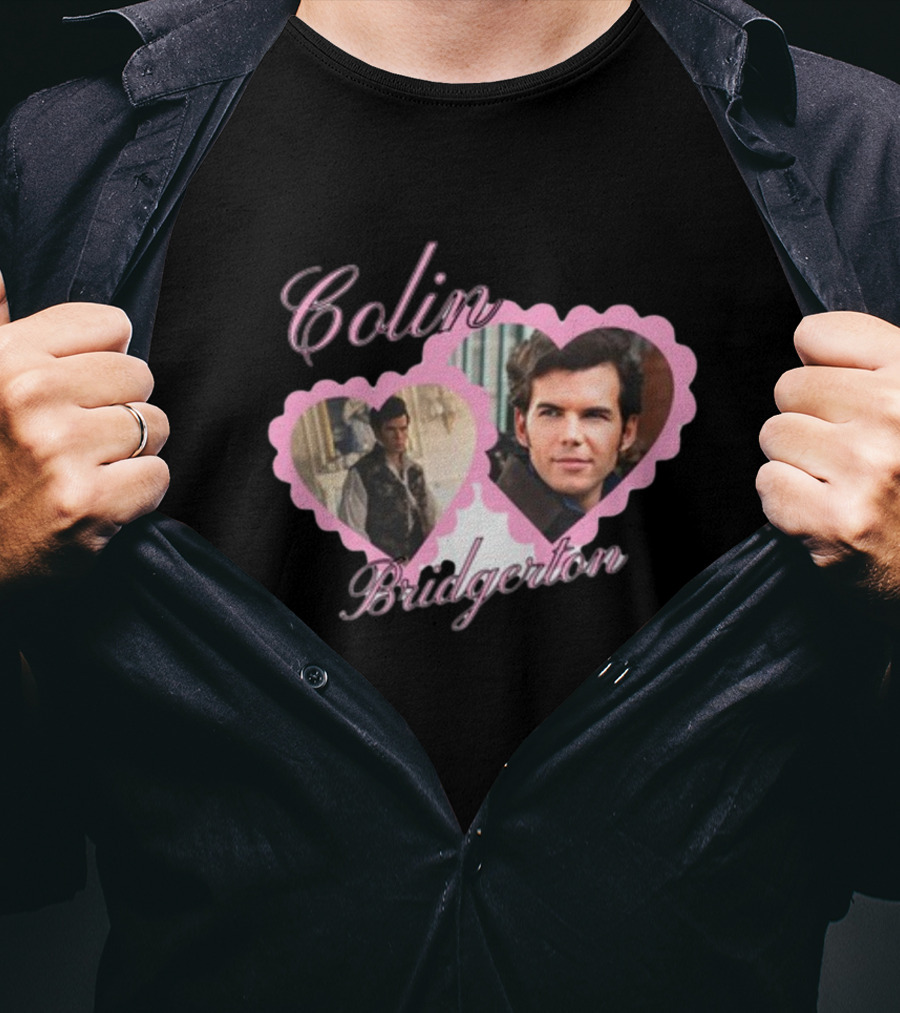 Colin Bridgerton Romantic Heart Portraits T-Shirt