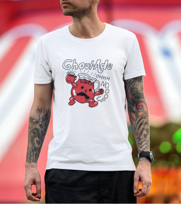 Premium T-Shirt: Ghoul-Ade Ohhh No Monster Juice Pitcher Panic Retro Scream T-Shirt Ghoul-Ade Ohhh No Monster Juice Pitcher Panic Retro Scream T-Shirt